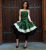 50er Jahre Rockabilly Kleid Grün hell Tanzkleid Tellerrock