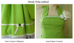 Petticoat Kleid gepunktet hellgrün Weiß Tellerrock Tüll Bauchbinde