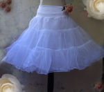 Petticoat Tüll Unterrock weiß und doppellagig