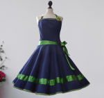 Petticoat Kleid Blau Grün 50er Jahre Swing Maßanfertigung