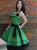 Romantik Volant Kleid Petticoat Tanzkleid Grün