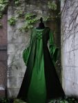 Mittelalter Kleid Überkleid Gugel Schnürung bodenlang