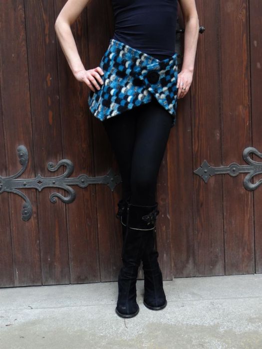 Cacheur Hüftrock Wolle rosa grau Mittelalter Shop Mittelalter Klei