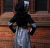 Kapuzenkleid Kleid Kapuze schwarz grau Brokat