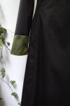 Mittelalterkleid Unterkleid knielang schwarz grün