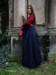 Mittelalter Kleid Meja Blaut Rot Larp