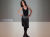 Damenrock Ballonschnitt Jerseybund Punkte Ornamentmuster