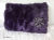 Muff aus Kunstfell dunkel Violett mit Schneckenspirale aus Wolle